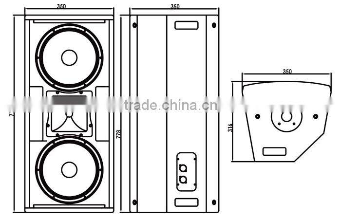 WF-210 dual 10 inch passive 2-way full range loudspeaker, stage monitors