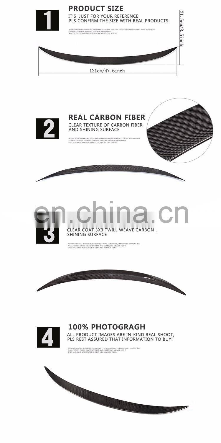 Carbon Fiber E82 1M Car Rear Wing Spoiler for BMW 1Series 3.0L 2979CC l6 GAS DOHC Turbocharged