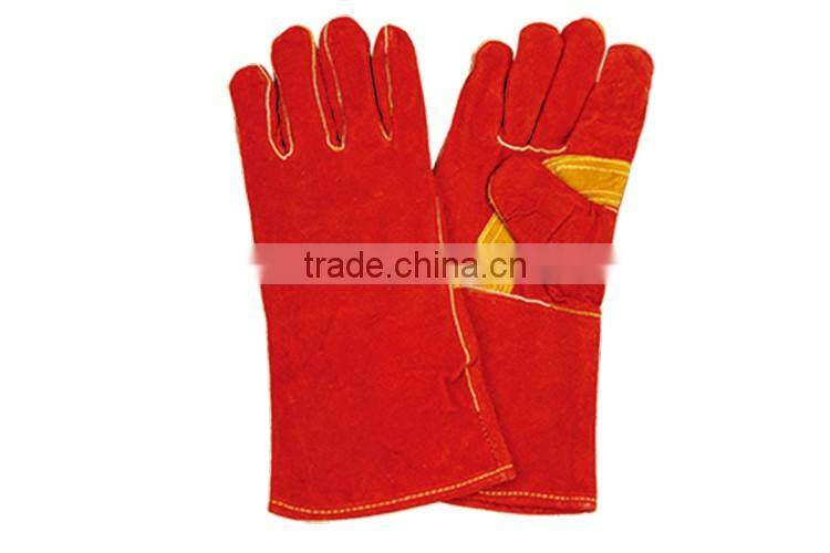 14"/16" long length high quality anti-cutting leather welding gloves manufacture LG034