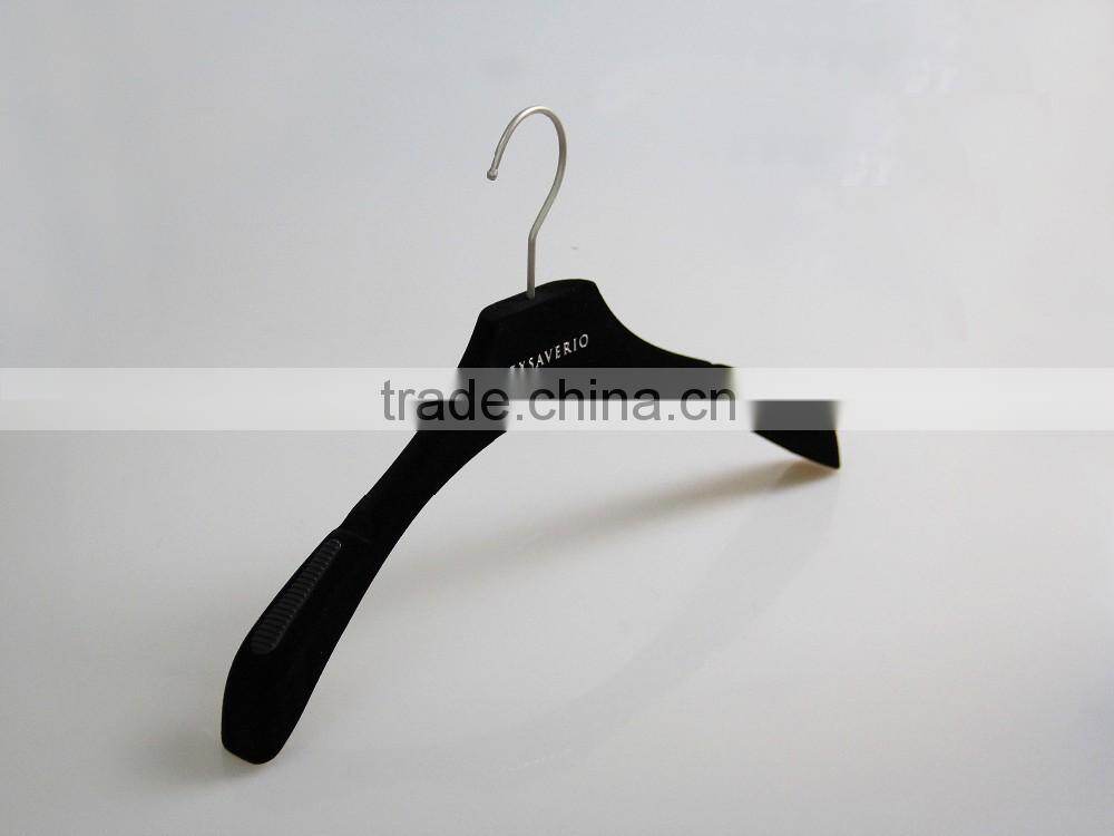 flocked velvet plastic hanger for clothes
