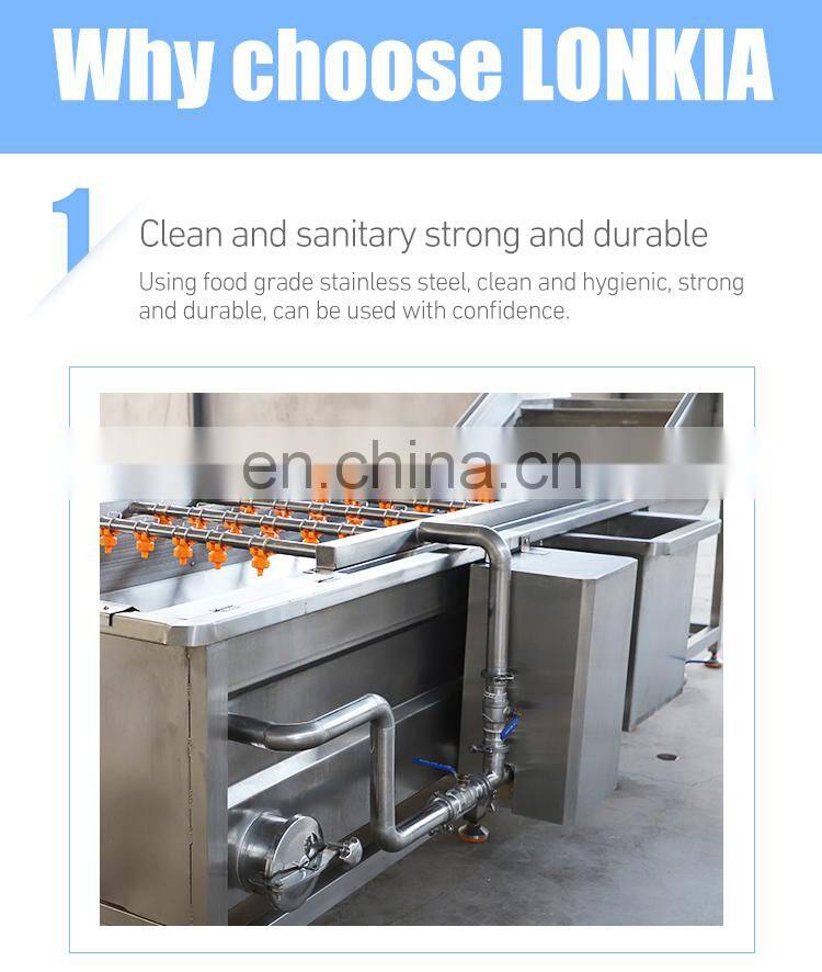 Automatic Vegetable Fruit washing line fruit vegetable processing machine automatic fruit washing air dryer processing line
