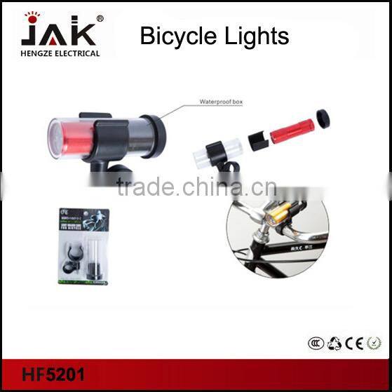 JAK HF5201 ABS and Alu material bicycle light set for sale