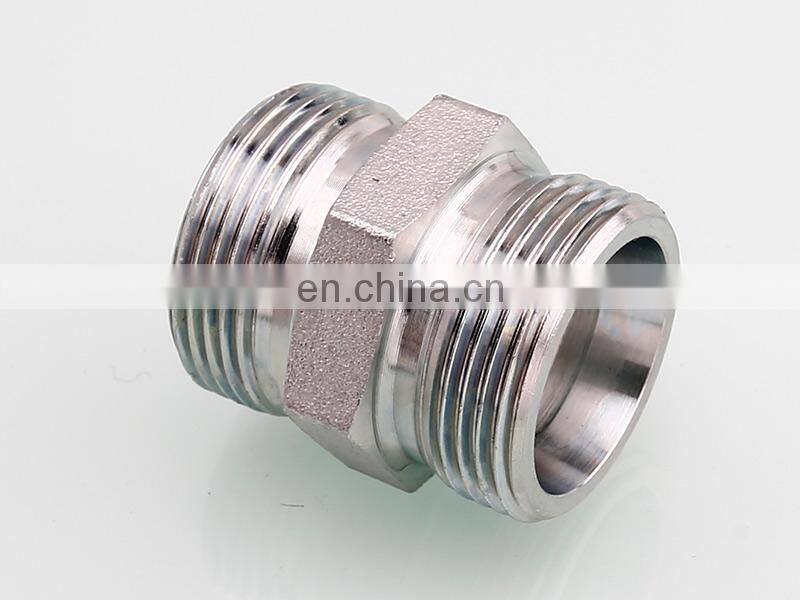 ISO9001 Carbon Steel straight male connector pipe compression fitting
