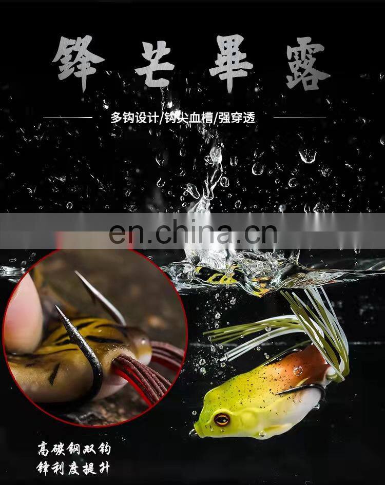 Byloo Artificial handmade frog lure weedless minnow fishing lures