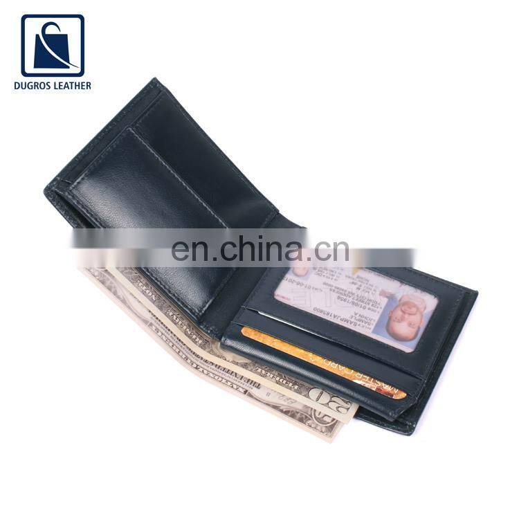 Wide Range of Polyester Lining Material Wholesale Elegant Design Genuine Leather Wallet for Men at Competitive Price