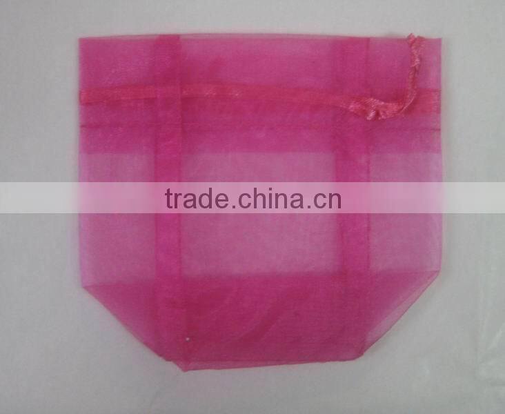 Gold Sheer Organza bags printed with hearts and drawstrings,Perfect Valentine's Day Gift Decorate Pouches