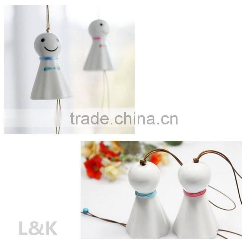 hand made cheap indoor wind chimes ceramic/ceramic wind bells