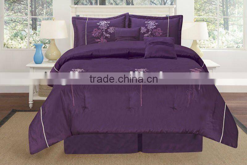 2016 Hot Sale 7Pcs Embroideried Comforter Set