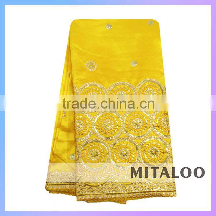Mitaloo MGP0038 Good Price Silk Brocade Fabric Silk George Lace Fabric For Wholesale