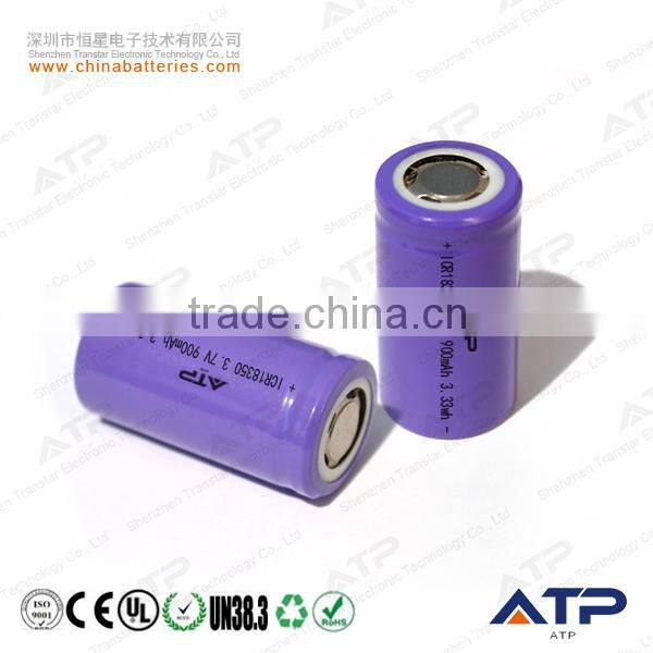 Lowest price 3.7 volt li-ion battery 18350 li ion battery / 18350 lithium ion battery for ego e cigarette