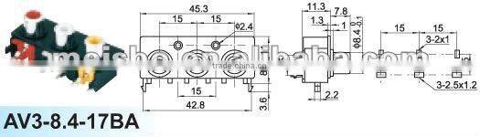 Universal feamel rca phono plug to f jack adapter