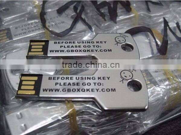 Alibaba Hot Item, Silver metal Key Chain USB with Keyring