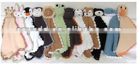 animal blanket with head/baby blanket with animal head/animal shaped blanket