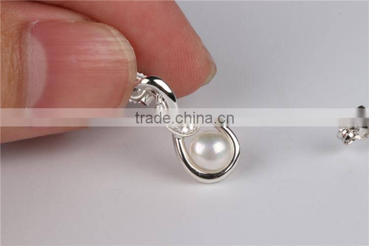 hot sale Simple pearl Earring Designs For Women silver earrings