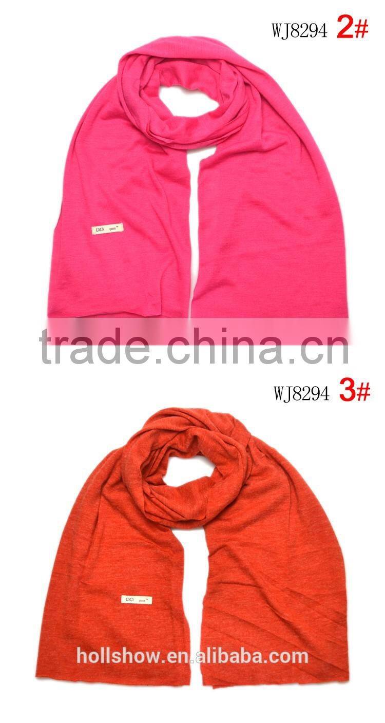 Fashion Trend All-match Autumn Winter Warm Soft Acrylic Baby Kids Boys Girls Solid Plain Scarf