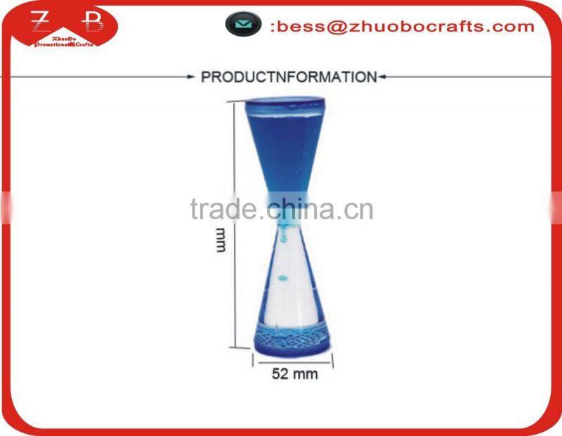 Dynamic oil liquid hourglass