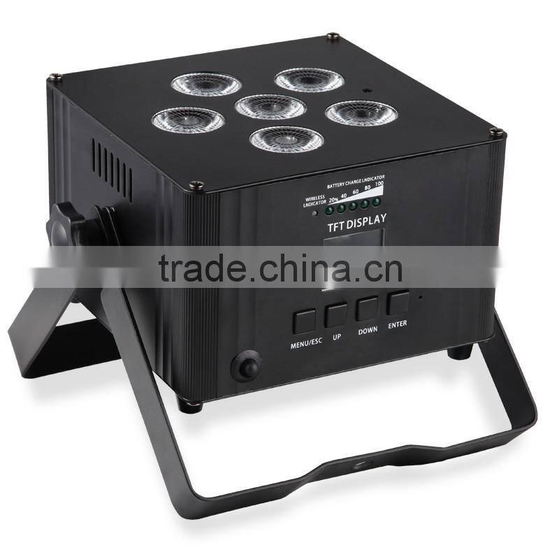 Translite hot sale 5in1 RGBWA LED battery powered PAR light with aluminum housing