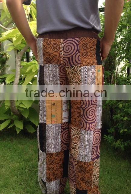 Handmade Patchwork pants 100% cotton from Dobbytex Thailand / Hippie Boho Harem pants
