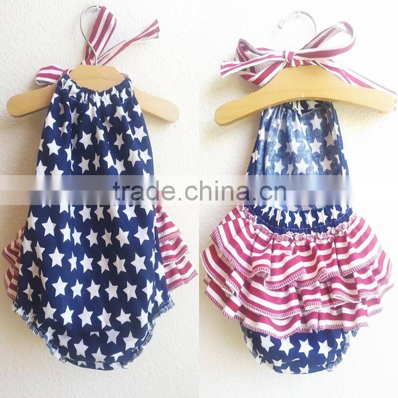 Hot sale baby ruffle rompers bubble rompers for baby polka dots baby rompers