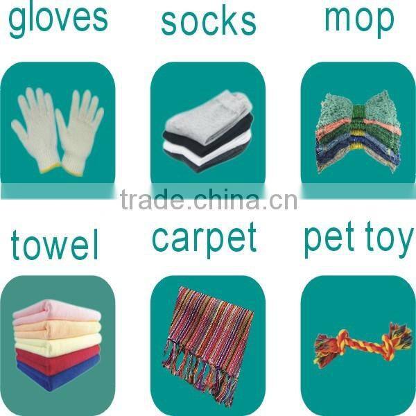 colored polyester blended cotton glove yarn