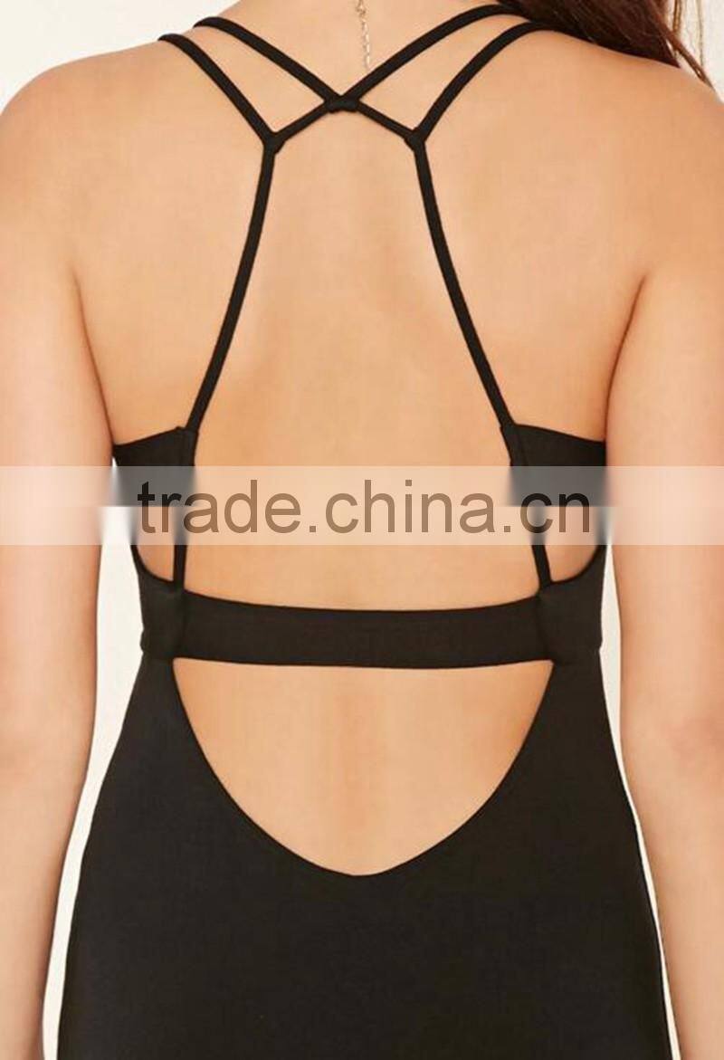 Strappy-Back M-Slit Maxi Dress