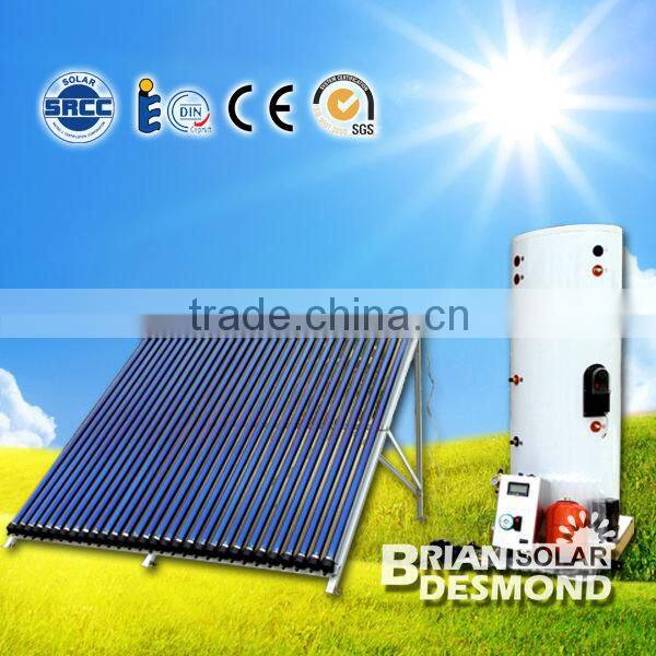 split pressurized heat pipe solar water heater for bathroom