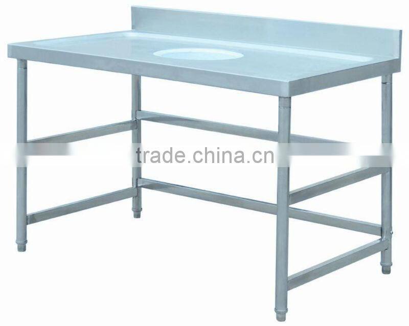 Hot Sales Stainless Steel Garbage Worktable For Restaurant