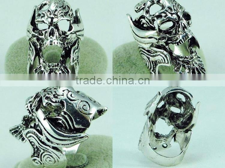 Wholesale fashion jewelry india jewelry imports big heavy skull rings R2