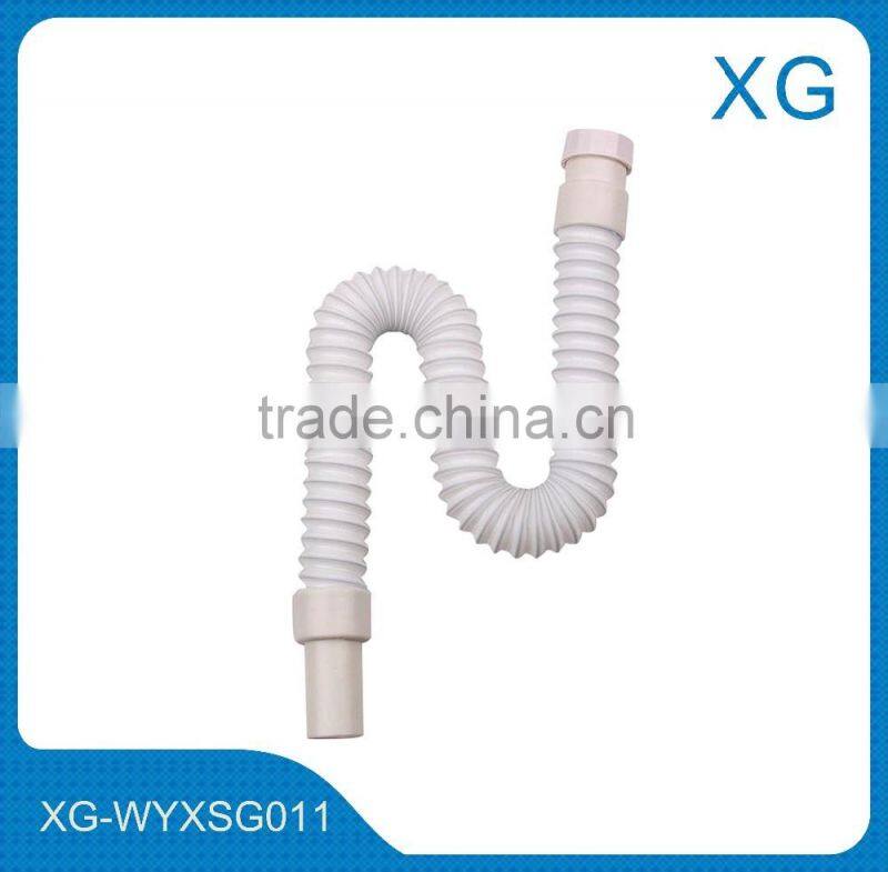 PP&PE flexible wash basin drain hose/plastic flexible corrugation hose for basin sink/ABS waste hose