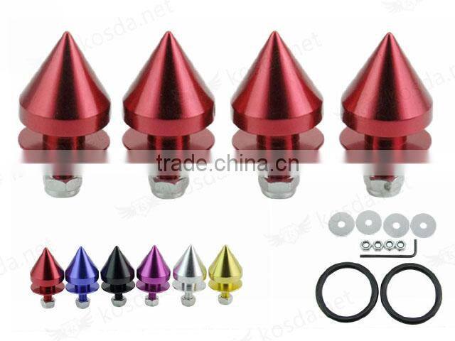 Aluminum silver Quick Release Fasteners For Car Bumpers , Auto spares parts snaps fasteners