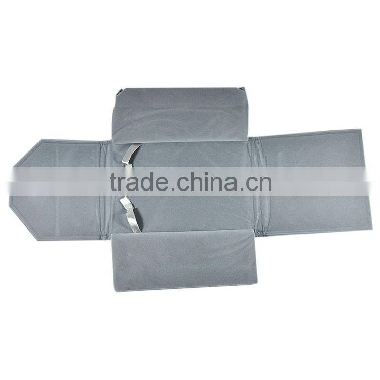 Grey Velvet Necklace Wallet