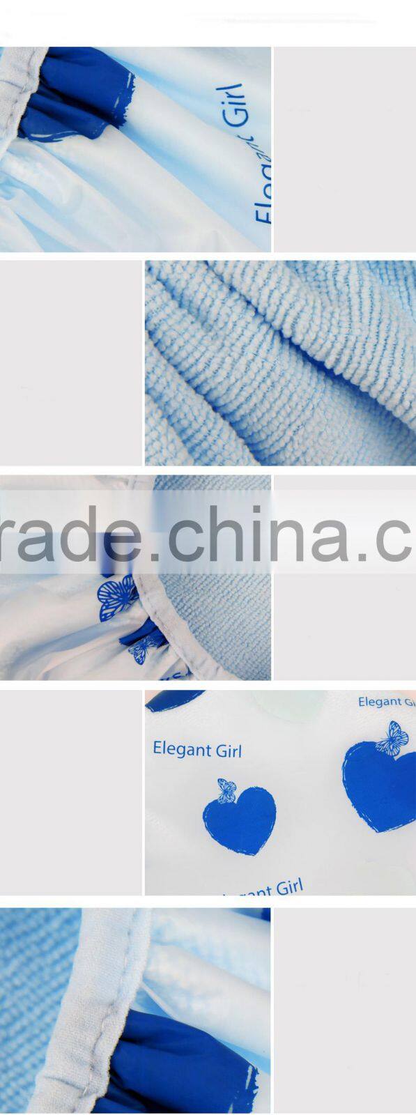 Hair towel type and plain dyed pattern shower cap