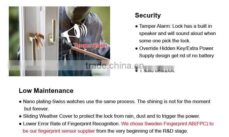 LSD8018 high quality fingerprint card key lock