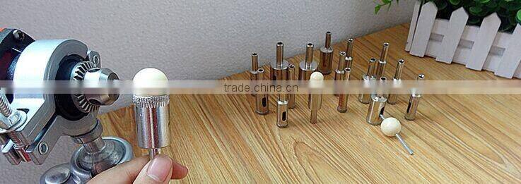 Thin wall diamond drill bit for glass drilling round shank