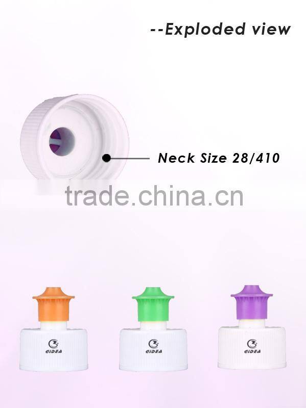 plastic push pull bottle caps
