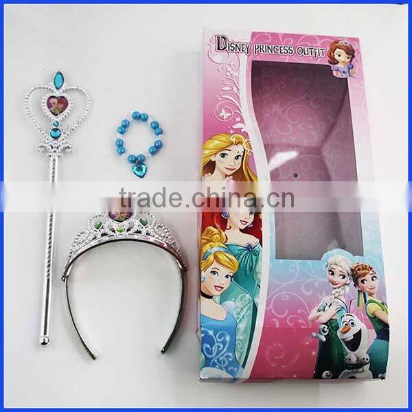Environmental protection frozen Elsa Anna jewelry crown set for girls play
