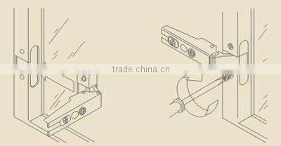 Two Ways Aluminum Wardrobe Furniture Hinges