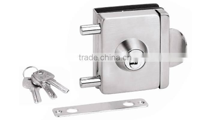 Frameless Single Side Glass Door Lock For 8 / 10 / 12mm Glass