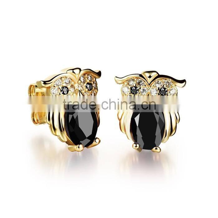 CZ jewellery style china supplier hot sale brass earrings