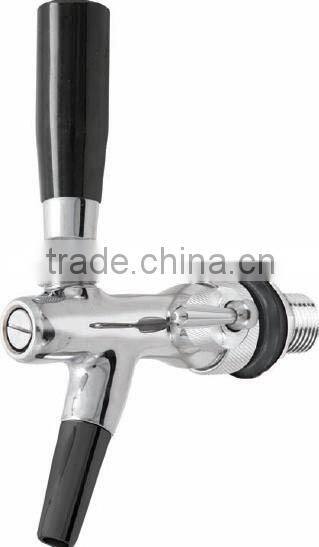 100% Stainless Steel 304 Flow Control Beer Faucet - With Compensator, ABS Delrin Spout and John Guest Fittings