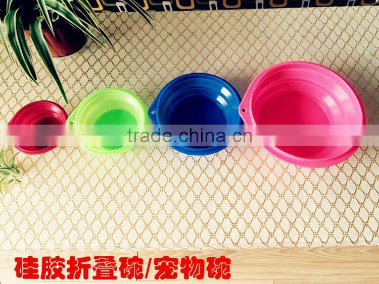 Pet folding bowl Necessary silica scaling out bowls Pet cat portable bowl