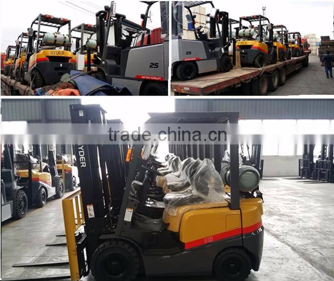 pneumatic water pump gasoline forklift 1.8t trucks for sale with Japanese Engine