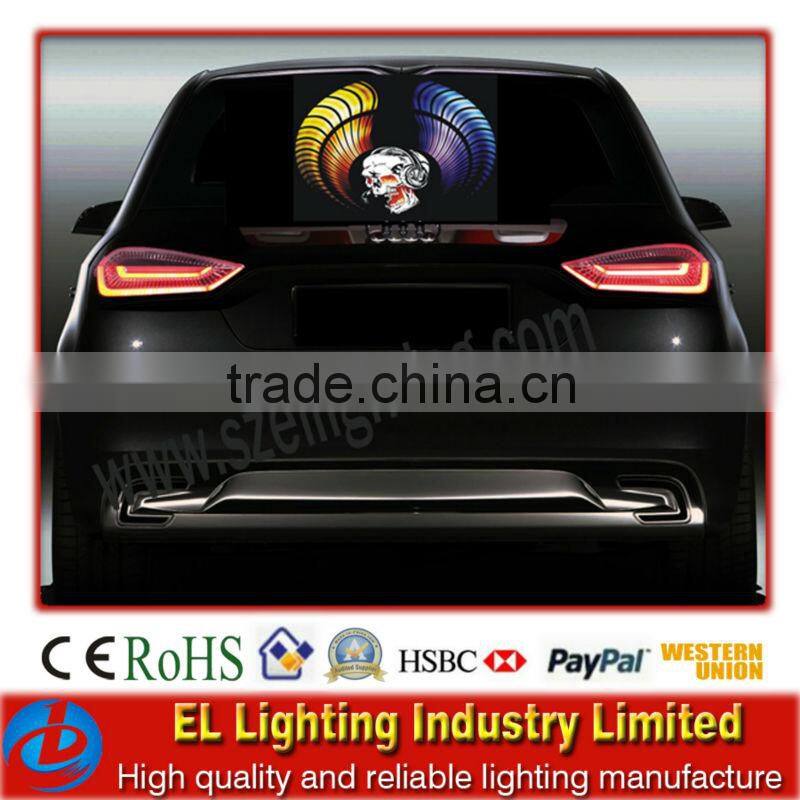 customized logo printed el car sticker,equalizer el car sticker