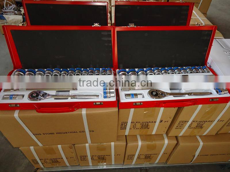 24PCS 1/2''socket set hand tools chrome vanadium &car repare tool set