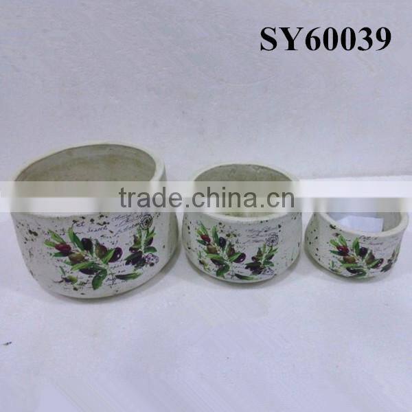 Cement pots for wholesale indoor petal shape flower pot
