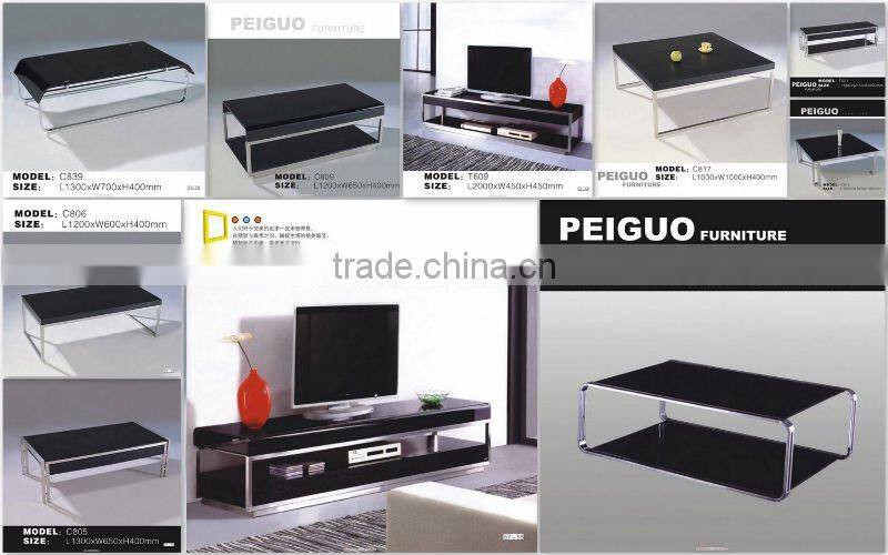 PG-57-105#Modern Wood and Aluminum Office Workstation For 4