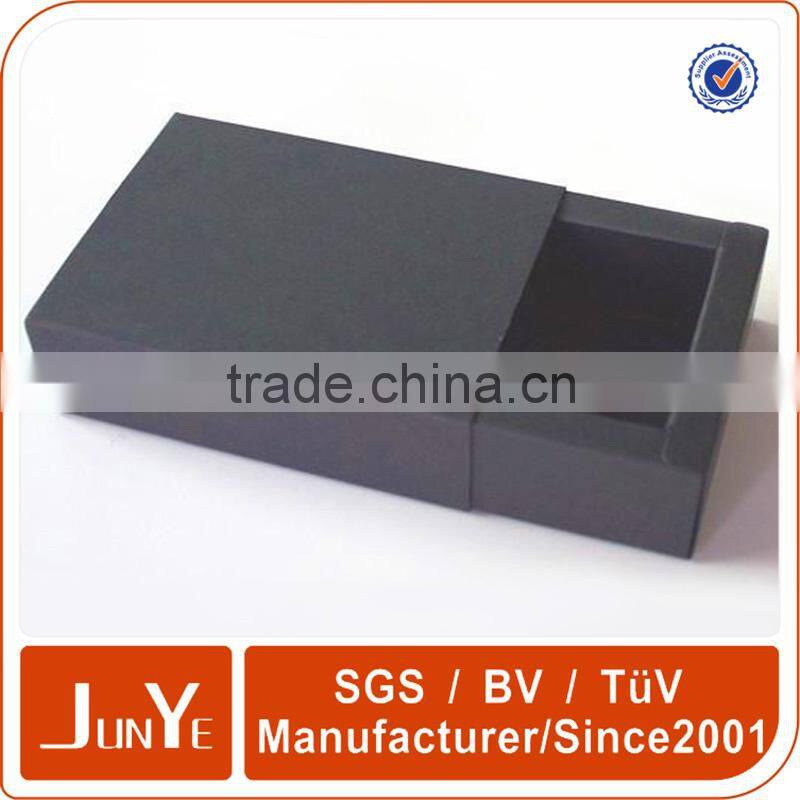 custom print black slide hair extention packaging box wholesale
