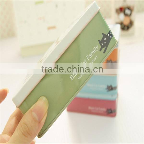 2015 chiness rectangular shaped metal postcard tin box