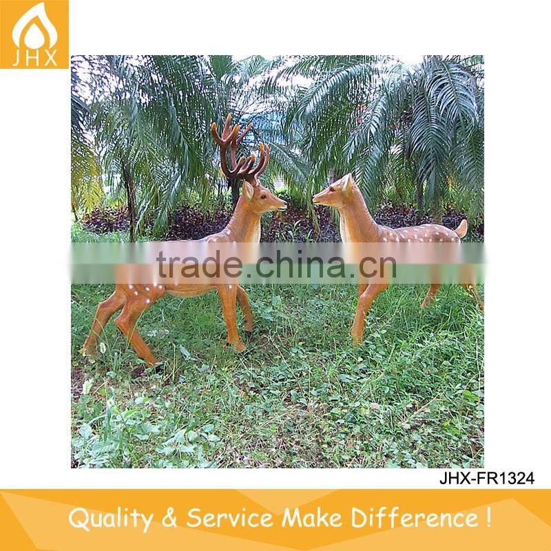 Casting Decorative Garden Life Size Resin Deer Statues For Sale
