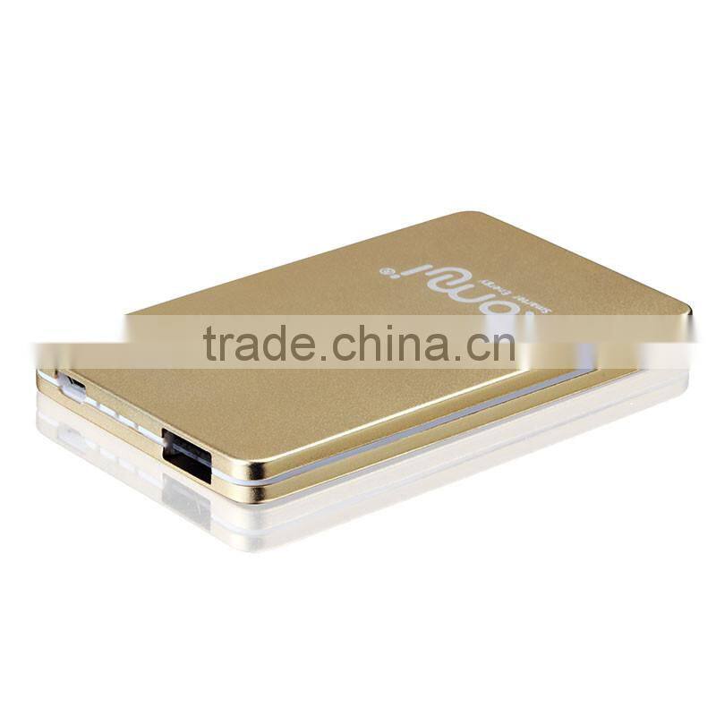 Slim/ultrathin Aluminum Polymer Power Bank,Fashion Portable Superior Quality Power Bank,Ultra Thin Mobile Power Supply